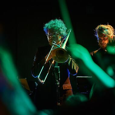 Trombone players of the folkBALTICA Ensemble